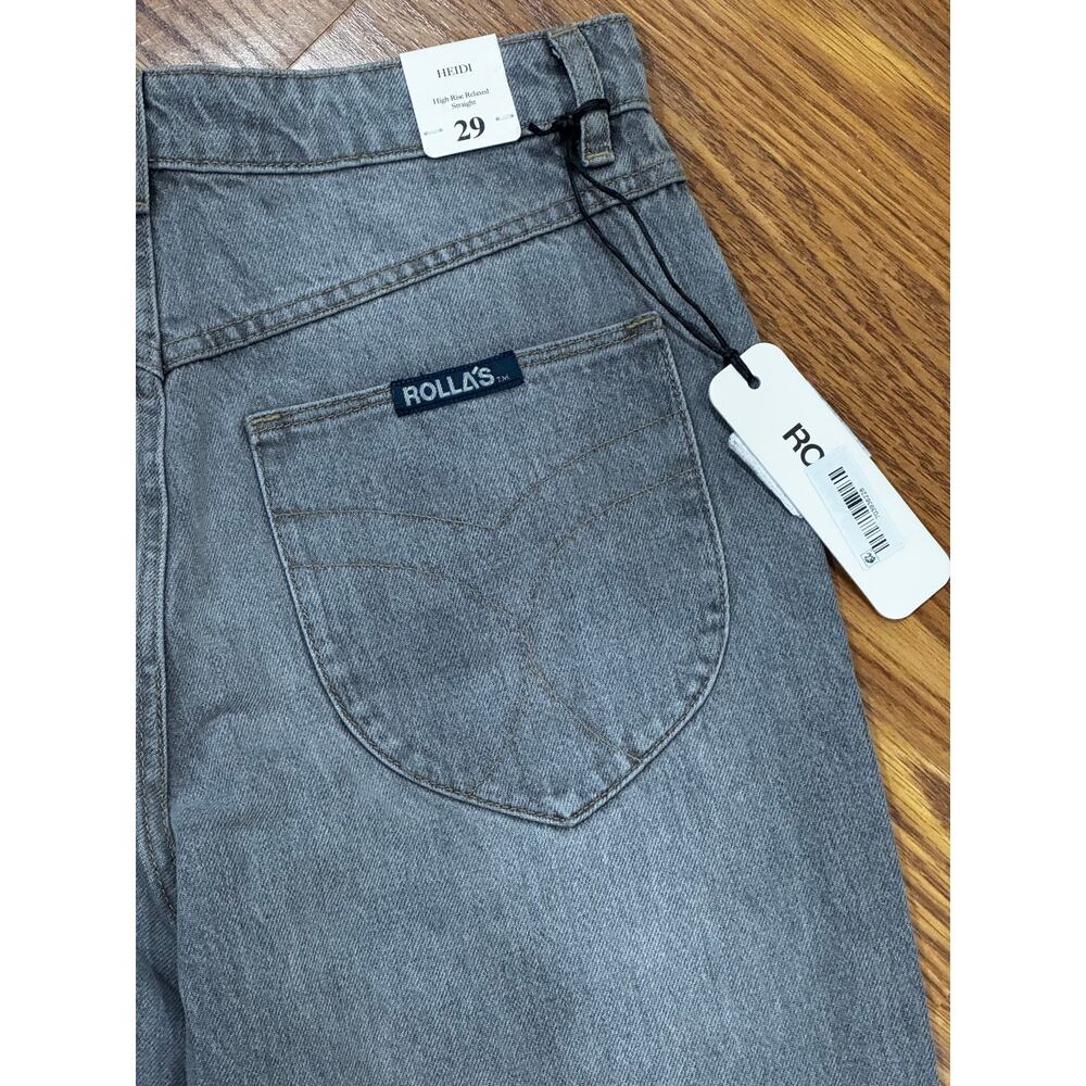 Rolla’s Heidi High Rise Wide Leg Jeans Gray Denim Retro 70s Size 29 - Picture 5 of 13